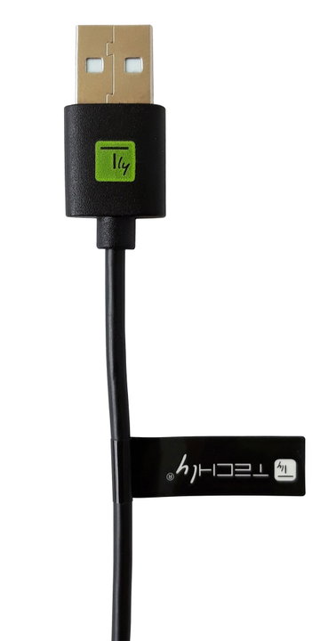 2.0 / USB-C Male 0,1 m Black - Techly ICOC MUSB 20 -CMAM 01 T