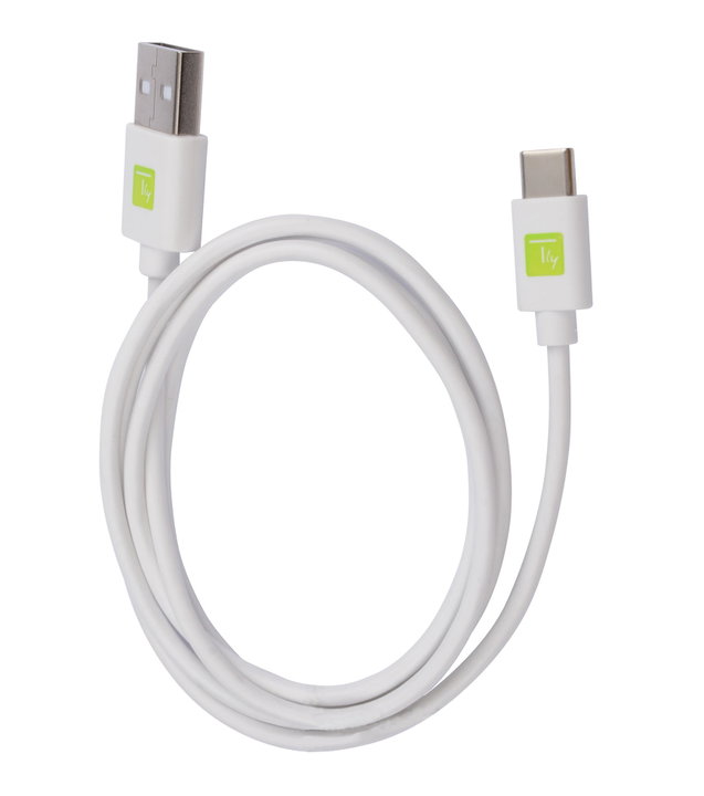 2.0 / USB-C Male 1 m White - Techly ICOC MUSB 20 -CMAM 10 TW