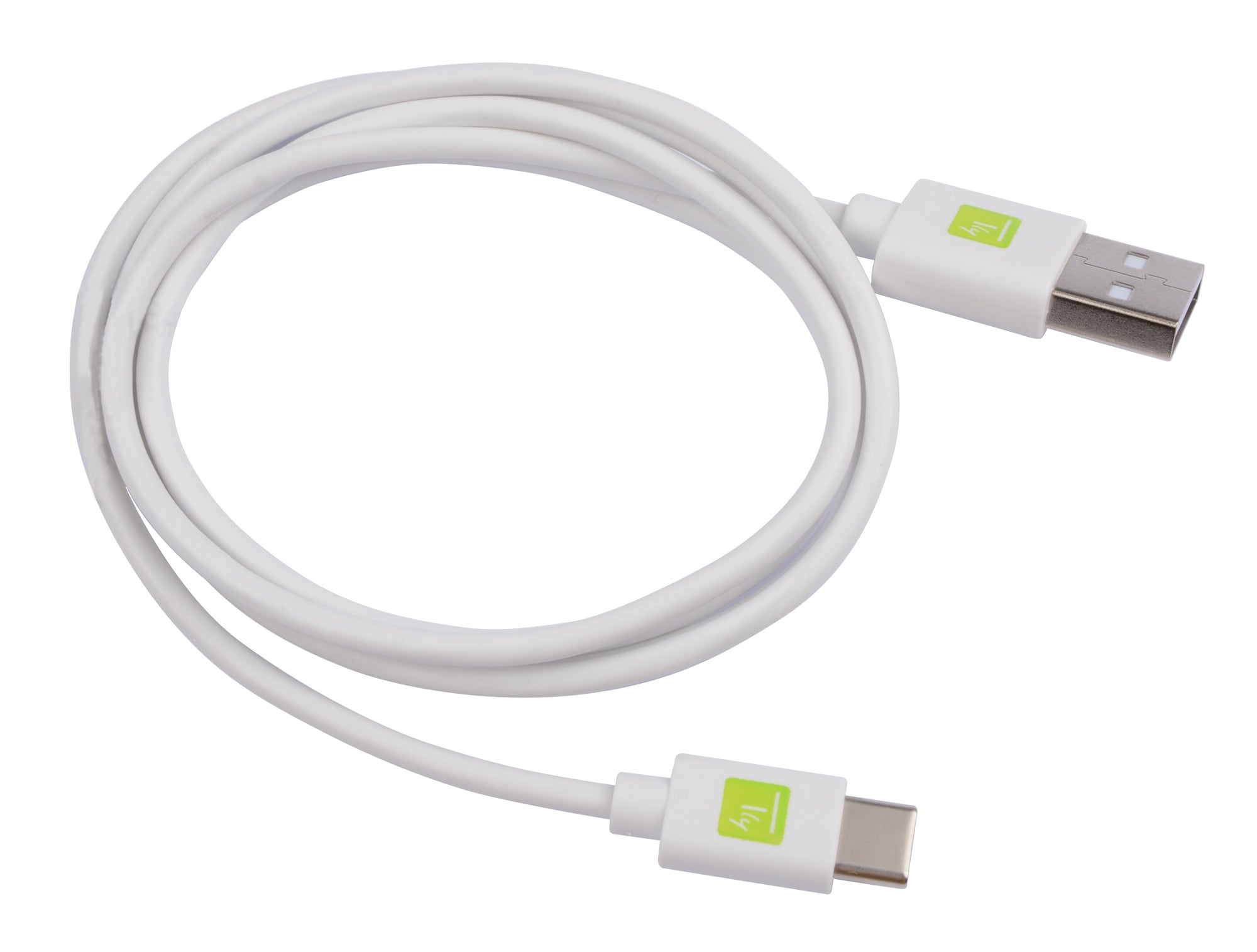 2.0 / USB-C Male 1 m White - Techly ICOC MUSB 20 -CMAM 10 TW