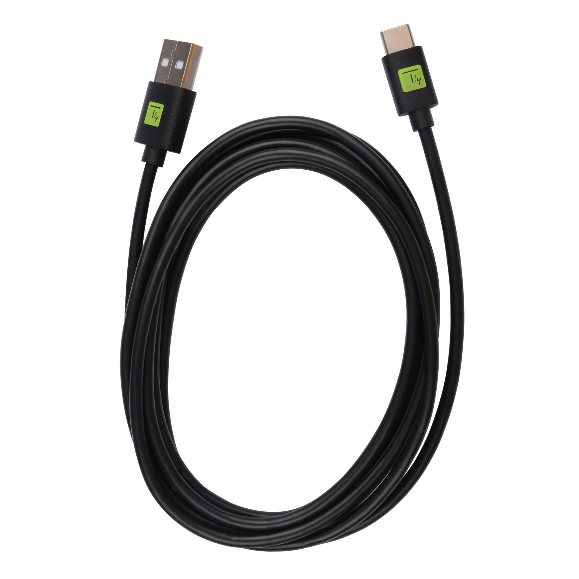 2.0 / USB-C Male 2 m Black - Techly ICOC MUSB 20 -CMAM 20 T
