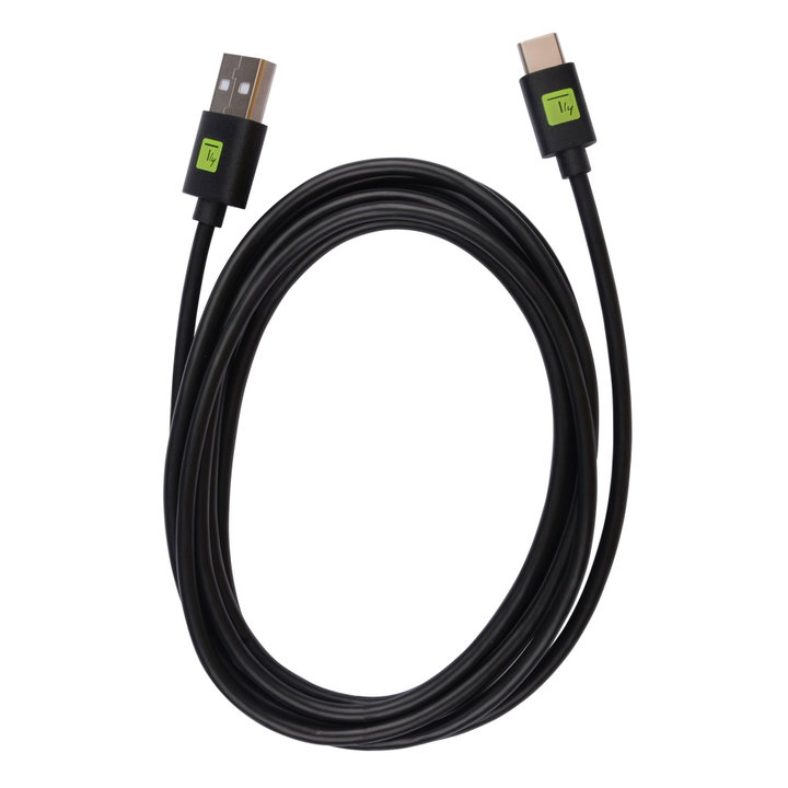 2.0 / USB-C Male 2 m Black - Techly ICOC MUSB 20 -CMAM 20 T