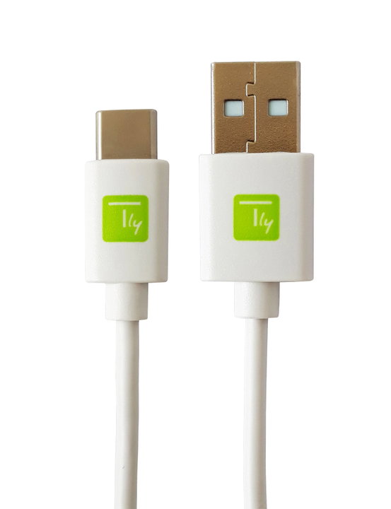 2.0 / USB-C Male 2 m White - Techly ICOC MUSB 20 -CMAM 20 TW