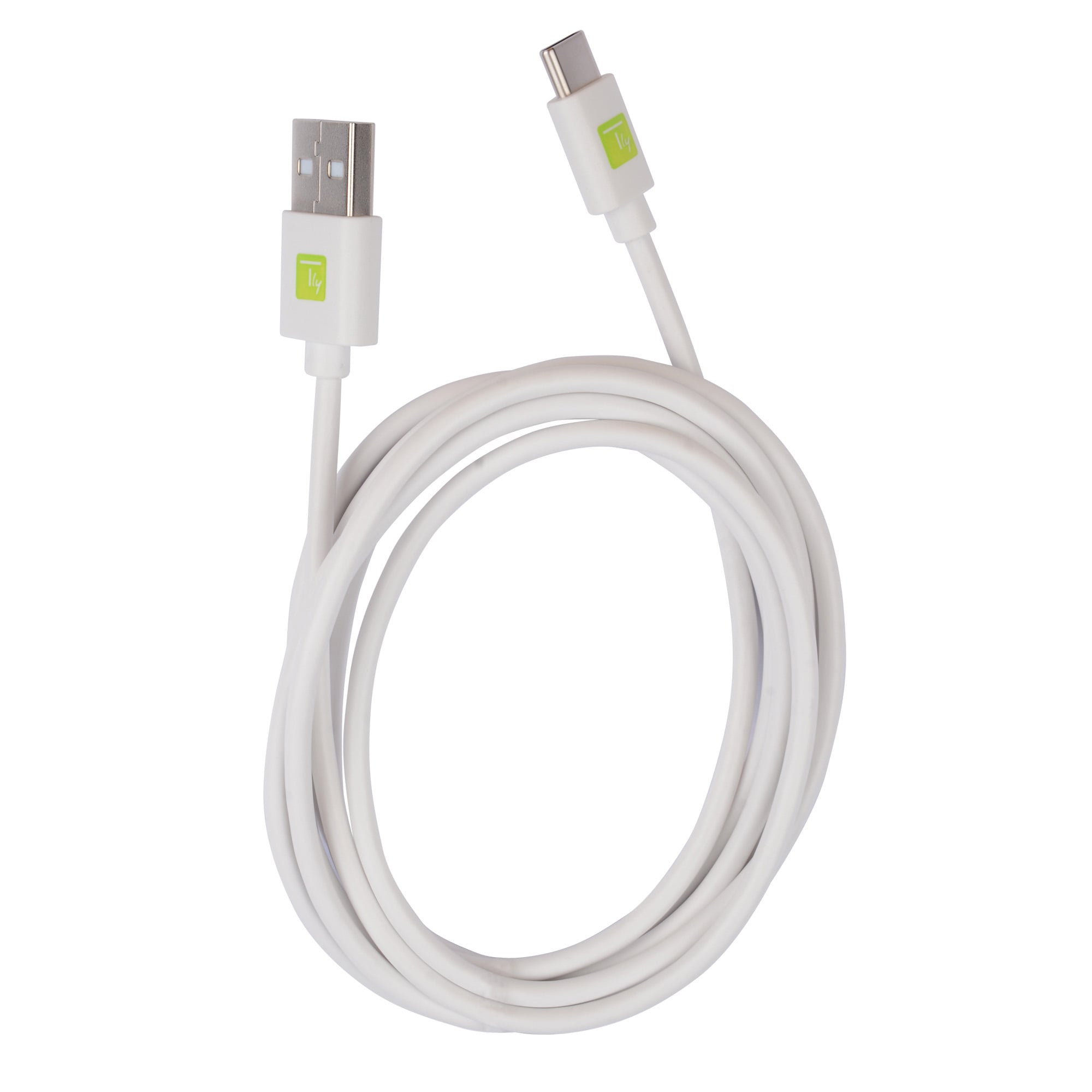 2.0 / USB-C Male 2 m White - Techly ICOC MUSB 20 -CMAM 20 TW