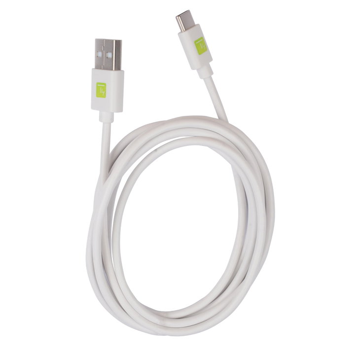 2.0 / USB-C Male 2 m White - Techly ICOC MUSB 20 -CMAM 20 TW