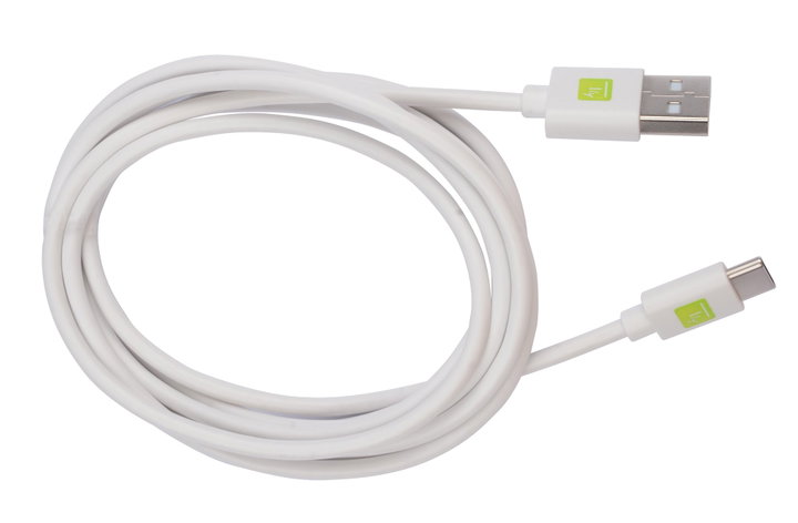 2.0 / USB-C Male 2 m White - Techly ICOC MUSB 20 -CMAM 20 TW