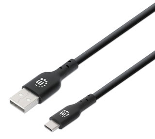 USB cable 2.0 A male / USB-C male 3 m black - Manhattan ICOC MUSB 20 -CMAM 30