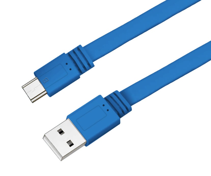 Cavo USB 3.2 Superspeed A maschio/MIC B maschio 1m FLAT - Techly ICOC MUSB3-FL-010