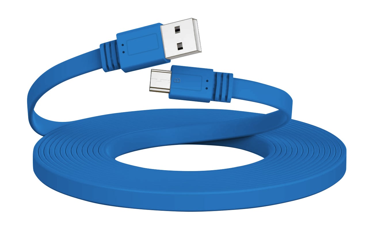 Cavo USB 3.2 Superspeed A maschio/MIC B maschio 1m FLAT - Techly ICOC MUSB3-FL-010