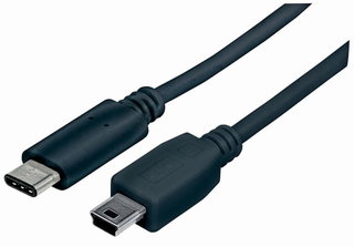 Cavo HiSpeed USB Mini-B Maschio / USB-C Maschio 1m Nero - Manhattan ICOC MUSB31-CM5P10
