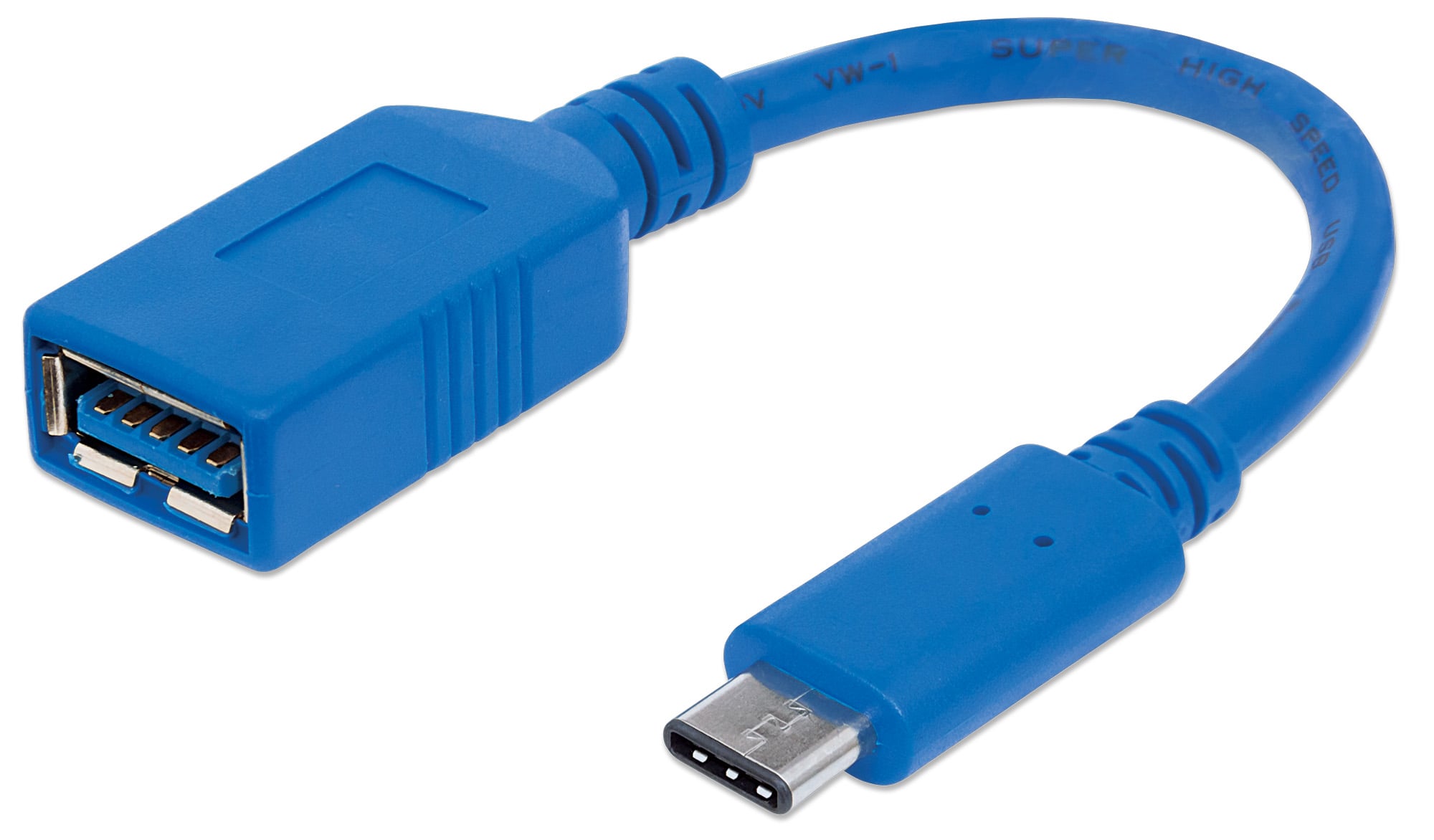 Cavo Superspeed USB A Femmina USB-C™ Maschio 15cm Blu - Manhattan ICOC MUSB31-CMAF02