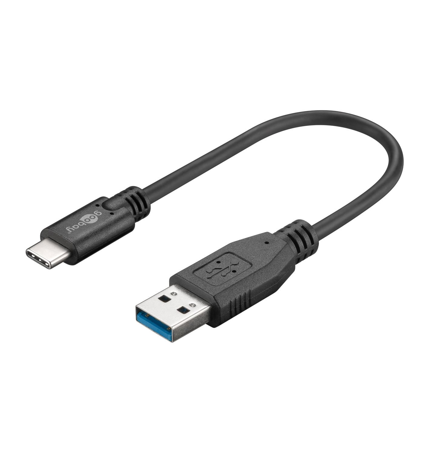 Cavo USB3.2 Gen1 USB-A Maschio USB-C™ Maschio 0,15m Nero - Goobay ICOC MUSB31-CMAM015