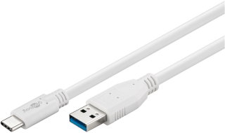 Cavo USB 3.2 A Maschio - USB-C Maschio 1m Bianco - Goobay ICOC MUSB31-CMAM10W