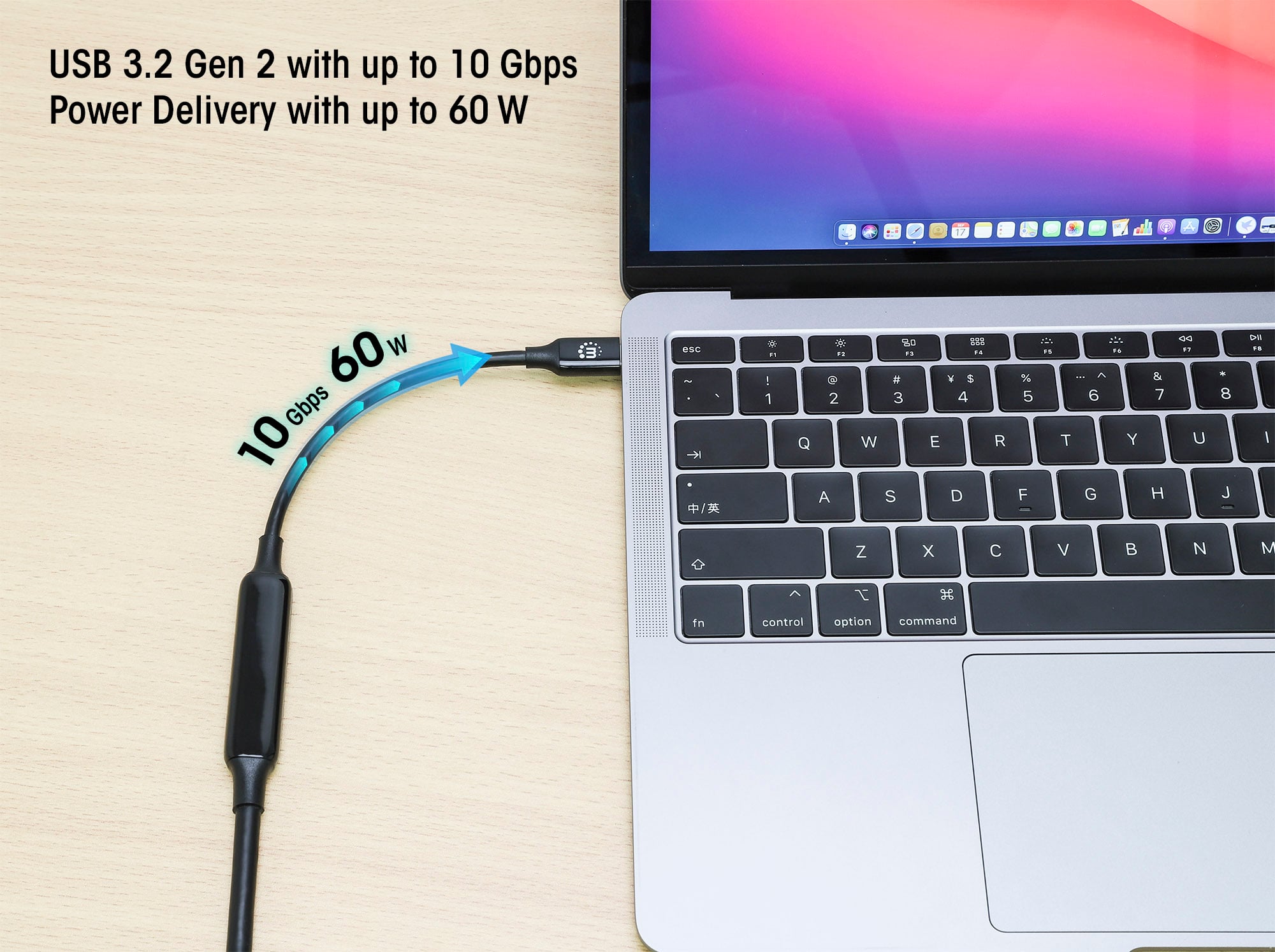 Cavo USB-C™ Maschio/Maschio USB 3.2 Gen2 SuperSpeed 3m Nero - Manhattan ICOC MUSB32-CMCM30