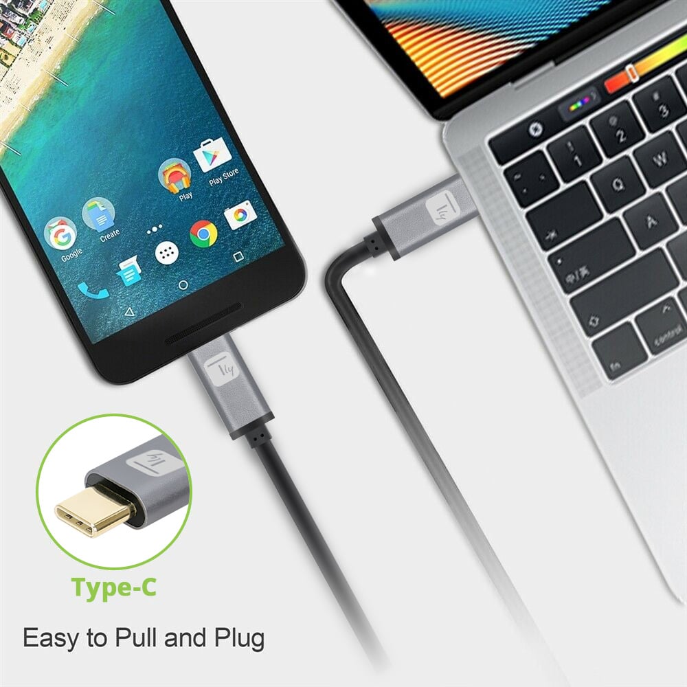 Cavo USB 3.2 Gen 1 USB-C™ M/M E-Mark 2m Nero - Techly ICOC MUSB321-CM-020