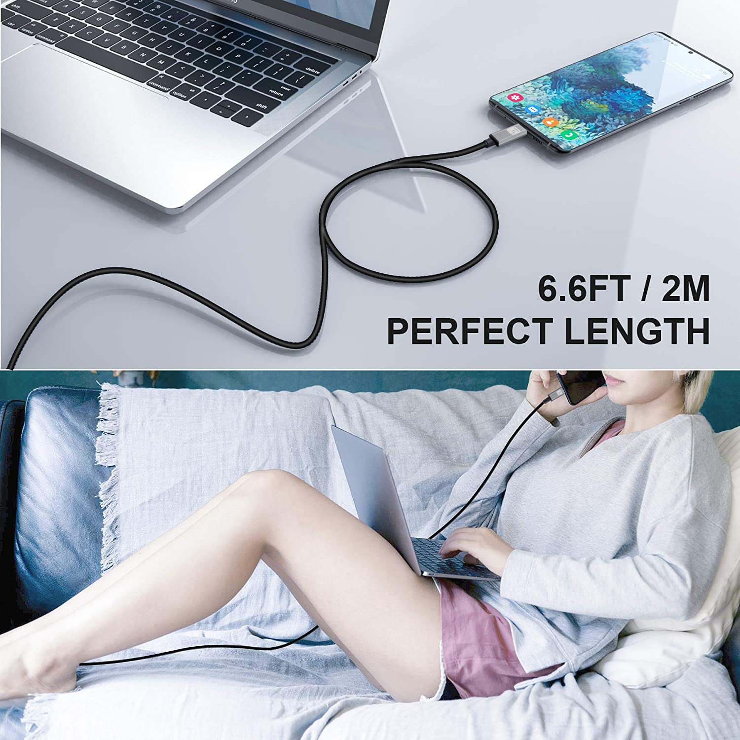 Cavo USB 3.2 Gen 1 USB-C™ M/M E-Mark 2m Nero - Techly ICOC MUSB321-CM-020