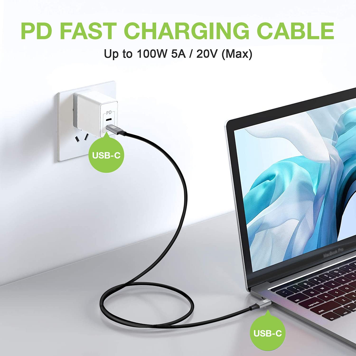 Cavo USB 3.2 Gen 2x2 USB-C™ M/M E-Mark 1m 4K Nero - Techly ICOC MUSB322-CM-010
