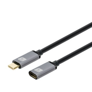 Cavo prolunga USB 3.2 Gen 2 USB-C M/F 1m Nero - Techly ICOC MUSB322-CMF-010