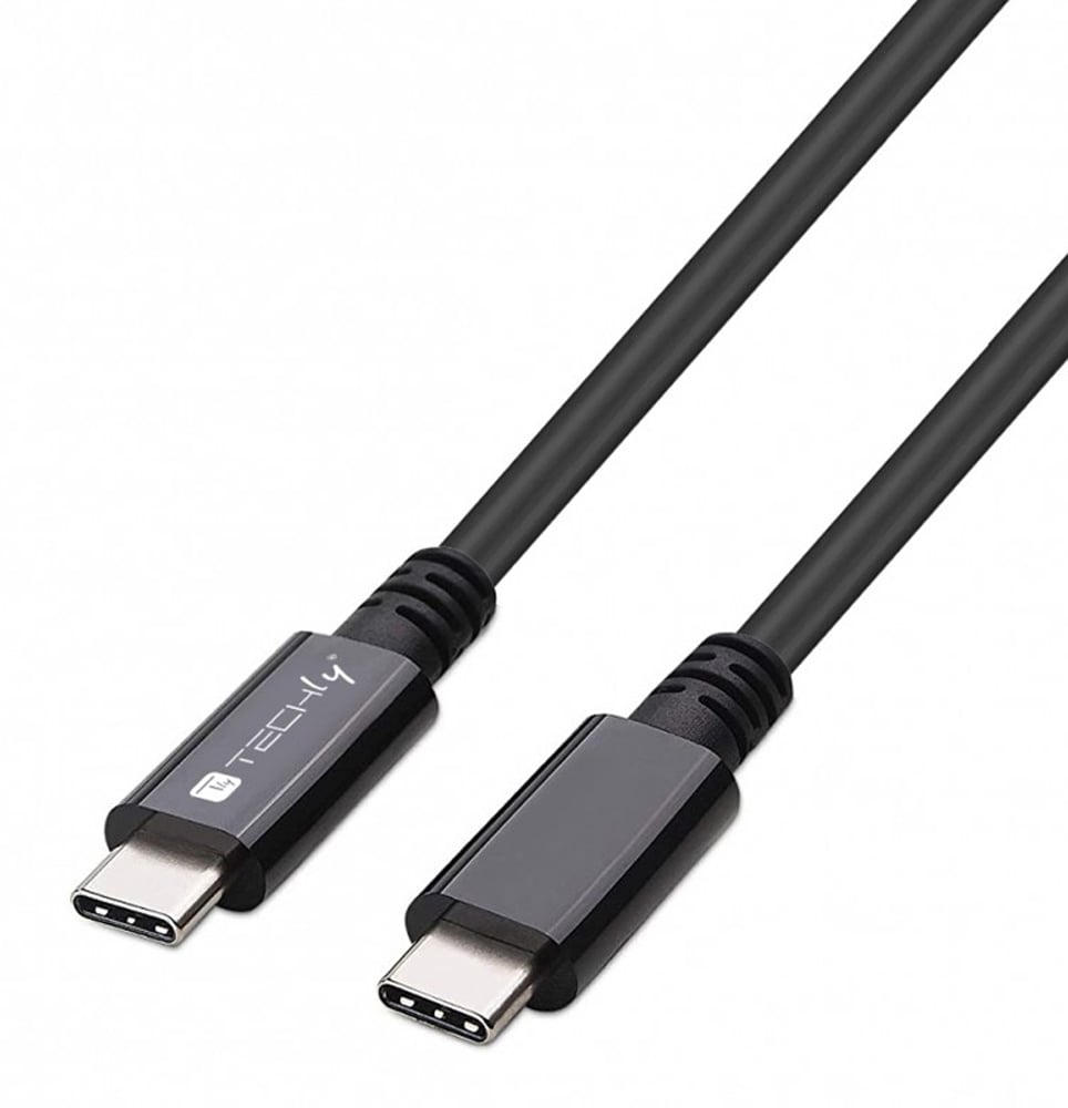 Cavo USB 4 Gen 3 Type-C™ Thunderbolt M/M E-Mark 8K 40Gbps 100W PD 0,8m Nero - Techly ICOC MUSB40-CMCM08