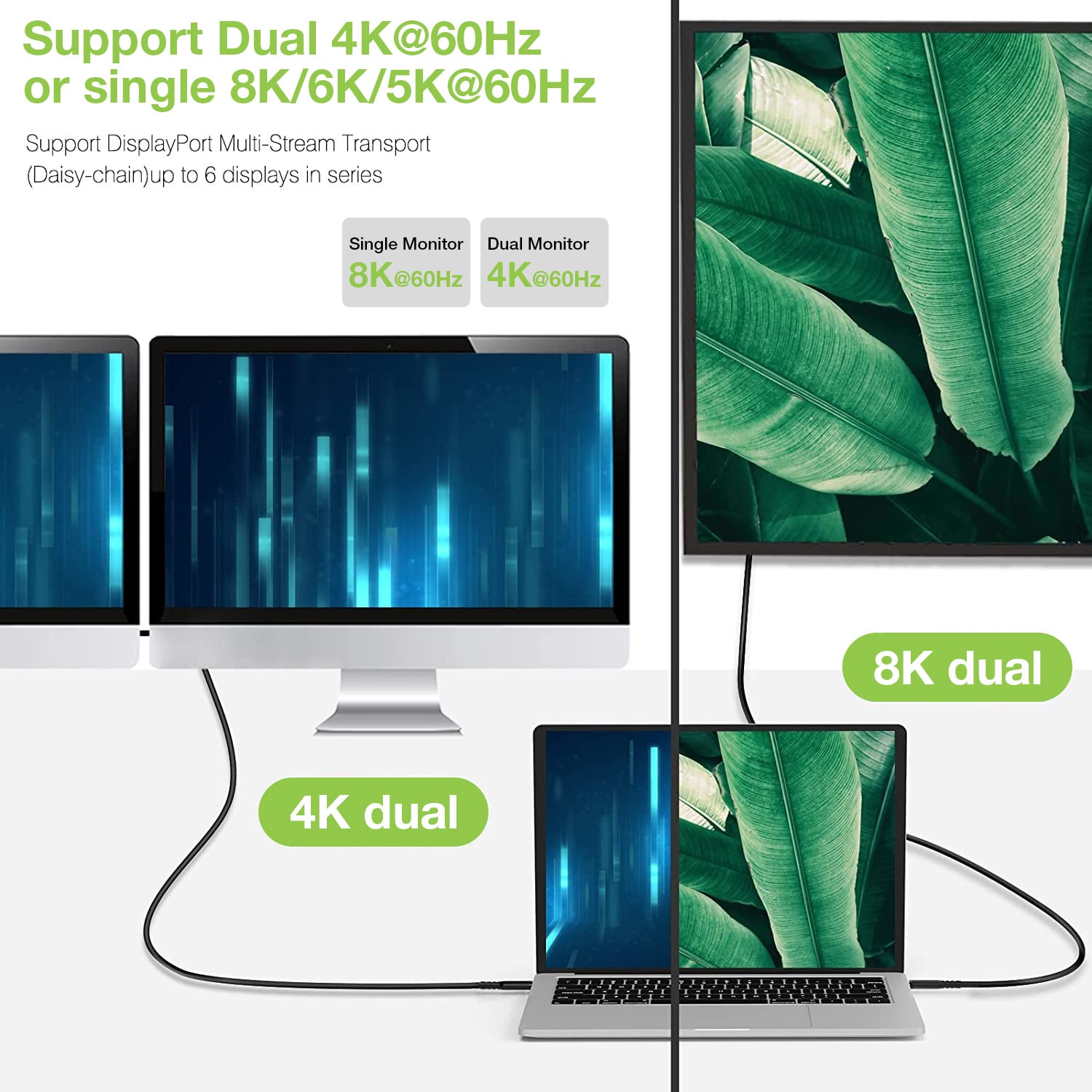 Cavo USB 4 Gen 3 Type-C™ Thunderbolt M/M E-Mark 8K 40Gbps 100W PD 0,8m Nero - Techly ICOC MUSB40-CMCM08