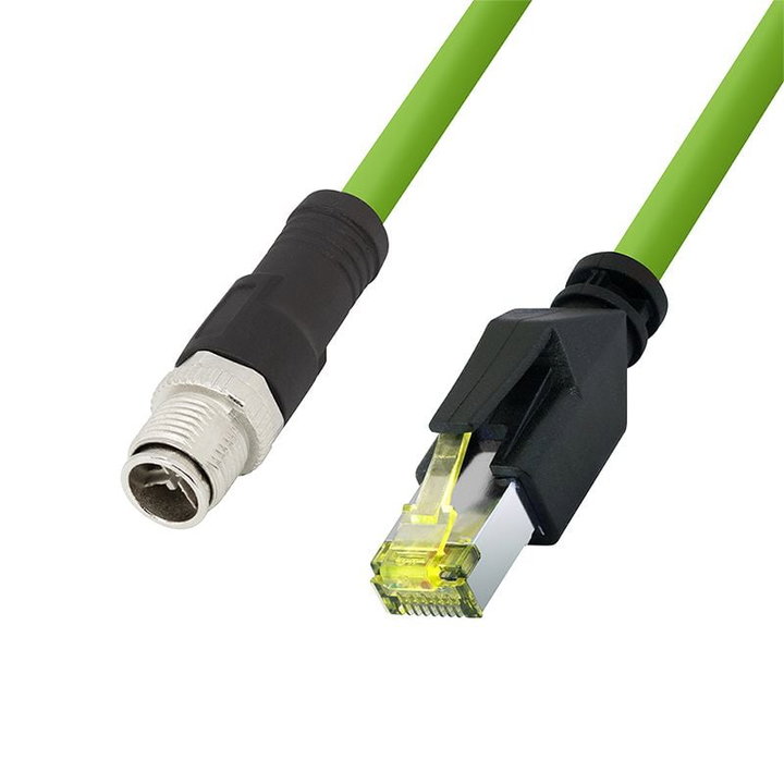 Cavo di Rete Industriale M12 RJ45 Cat6A SFTP PUR 0,5m - Logilink ICOC PUR6A-M12X-005