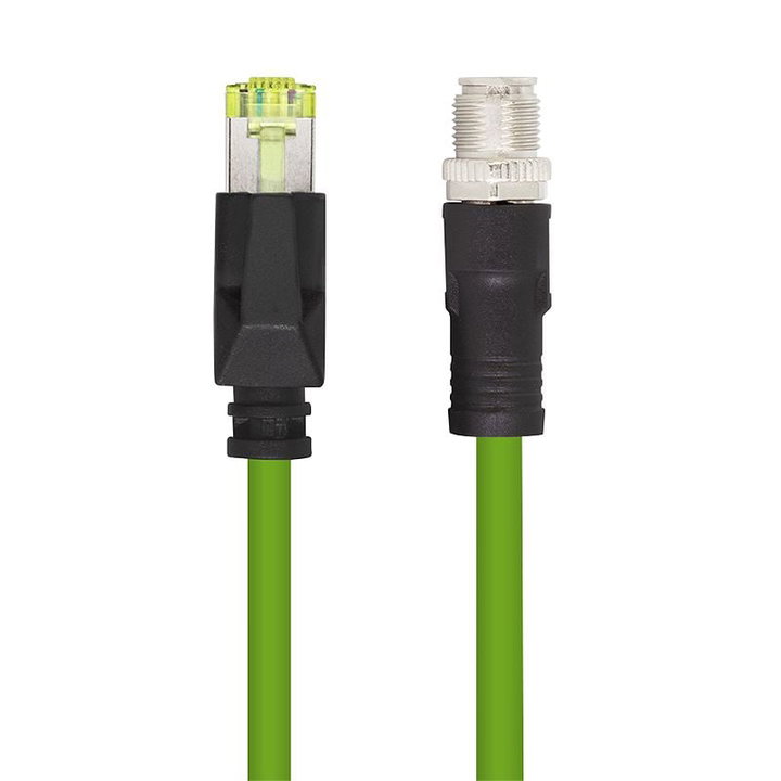 Cavo di Rete Industriale M12 RJ45 Cat6A SFTP PUR 0,5m - Logilink ICOC PUR6A-M12X-005