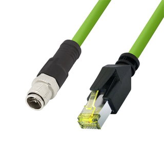 Cavo di Rete Industriale M12 RJ45 Cat6A SFTP PUR 1m - Logilink ICOC PUR6A-M12X-010