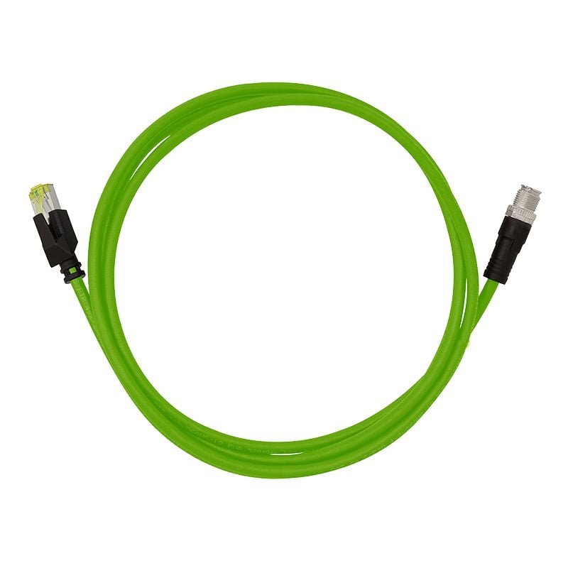 Industrial Network Cable M 12 RJ 45 Cat 6 A SFTP PUR 1,5 m - Logilink IOC PUR 6 A-M 12 X- 015