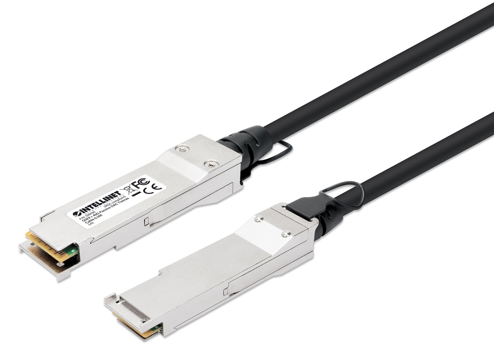 Cavo in Rame Twinax DAC Passivo QSFP+ 40G 0,5m - Intellinet ICOC QSFP-005