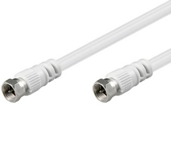 Cavo Antenna Satellite F/F 2,5m bianco - ICOC SAT-025