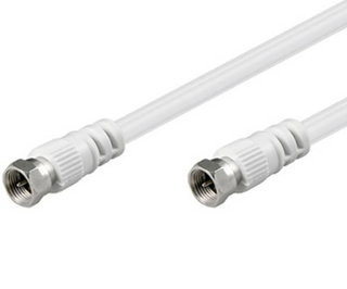 Cable Antenna Satellite F/F 2,5 m white - IOC SAT- 025
