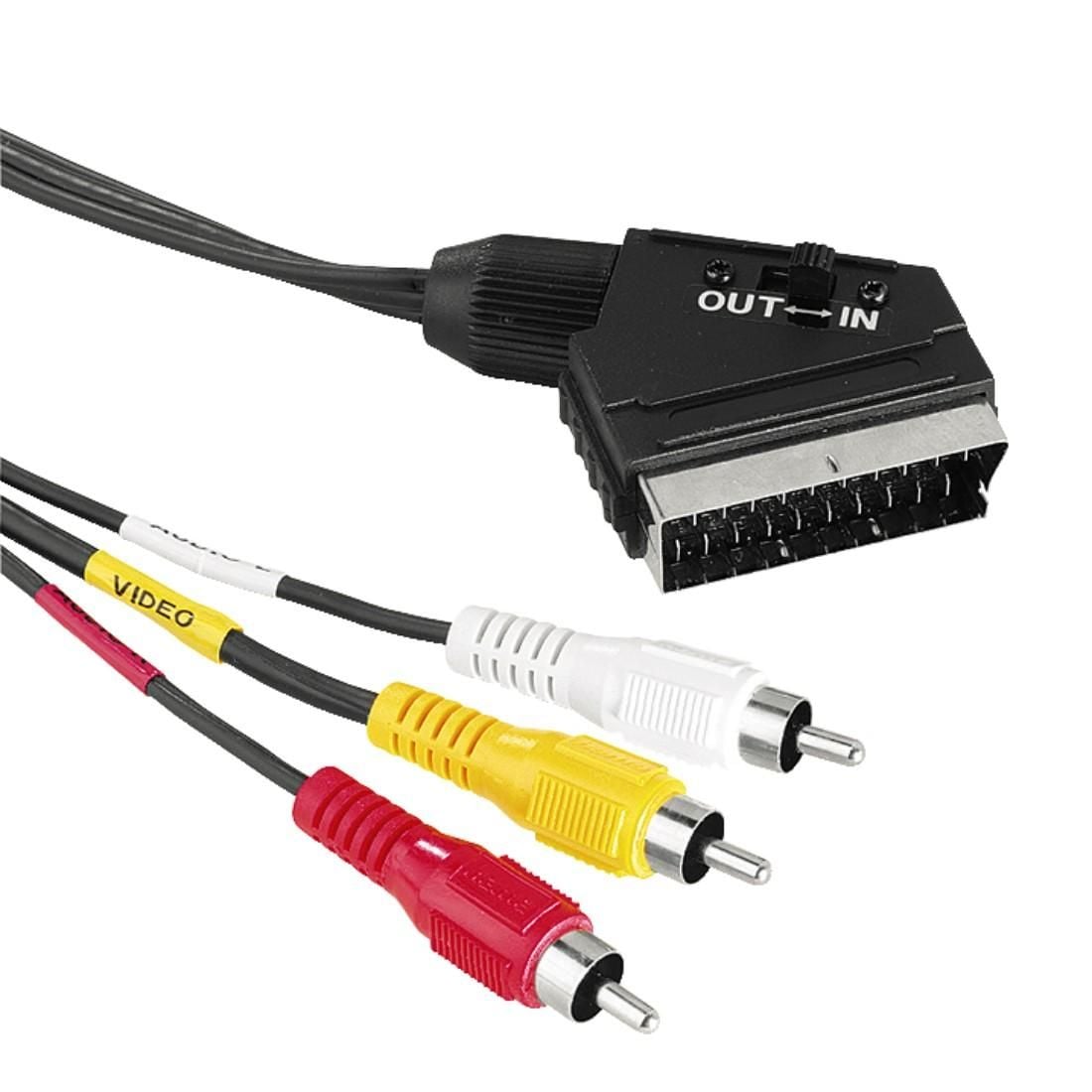 Cavo Audio video Scart RCA 2m IN/Out - Goobay ICOC SCART-3RGB