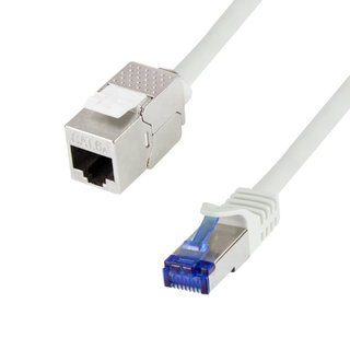 Cavo Prolunga Patch Cat6A S/FTP 1m Grigio - Logilink ICOC SF6A-010-EXT