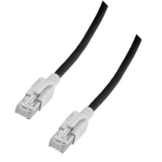 Cavo di Rete Patch in Rame SFTP Cat6A Nero con Led Tracciamento 3m - ICOC SF6A-030-VCBK