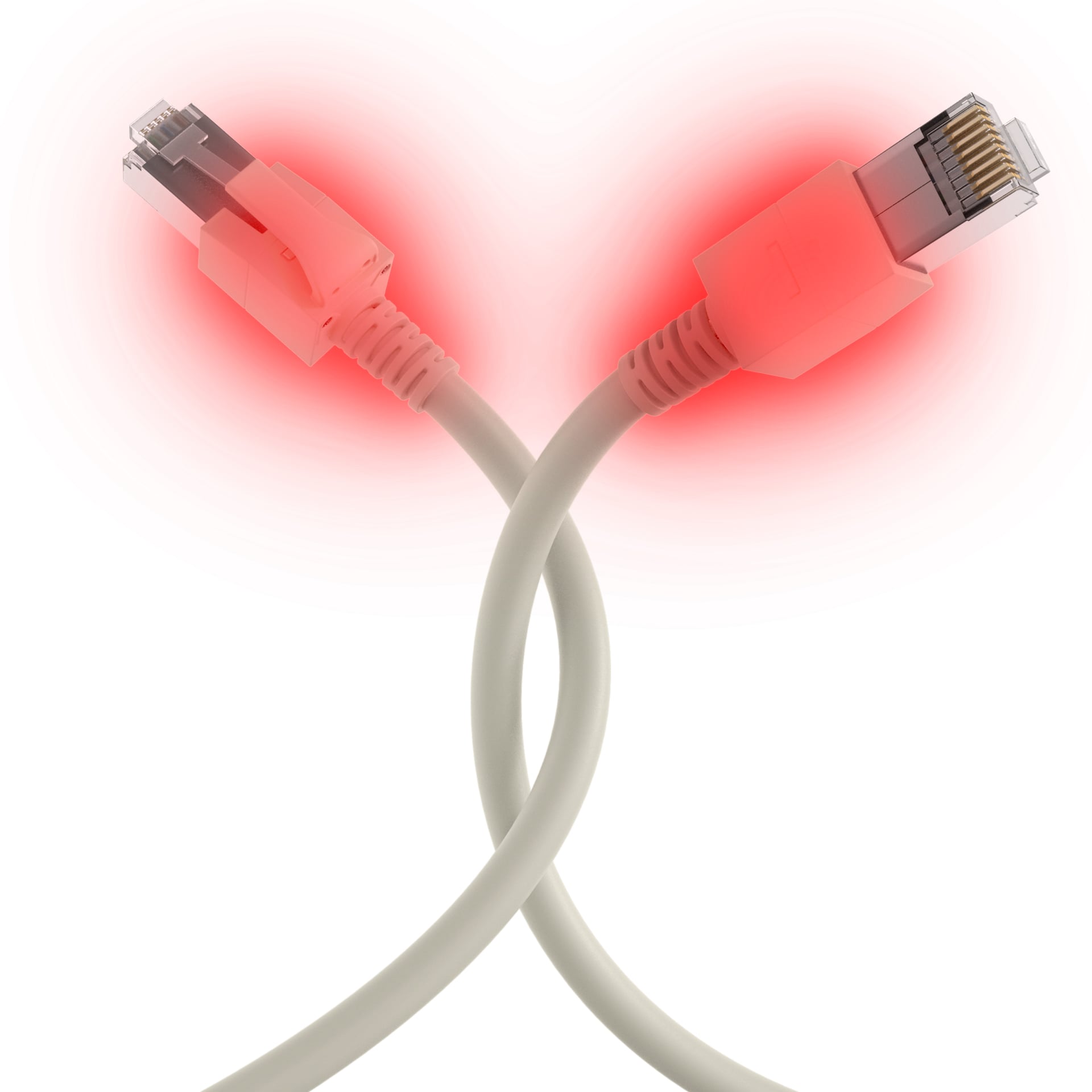 Cavo di Rete Patch Cat6A S/FTP con Led Tracciamento 5m Classe E - ICOC SF6A-050-VC