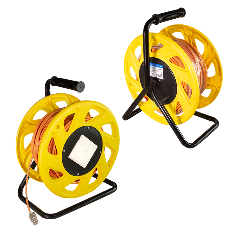 Cavo Patch Cat6A Plug RJ45 S/FTP LSZH con Avvolgicavo 60m Arancione - Logilink ICOC SF6A-600RL