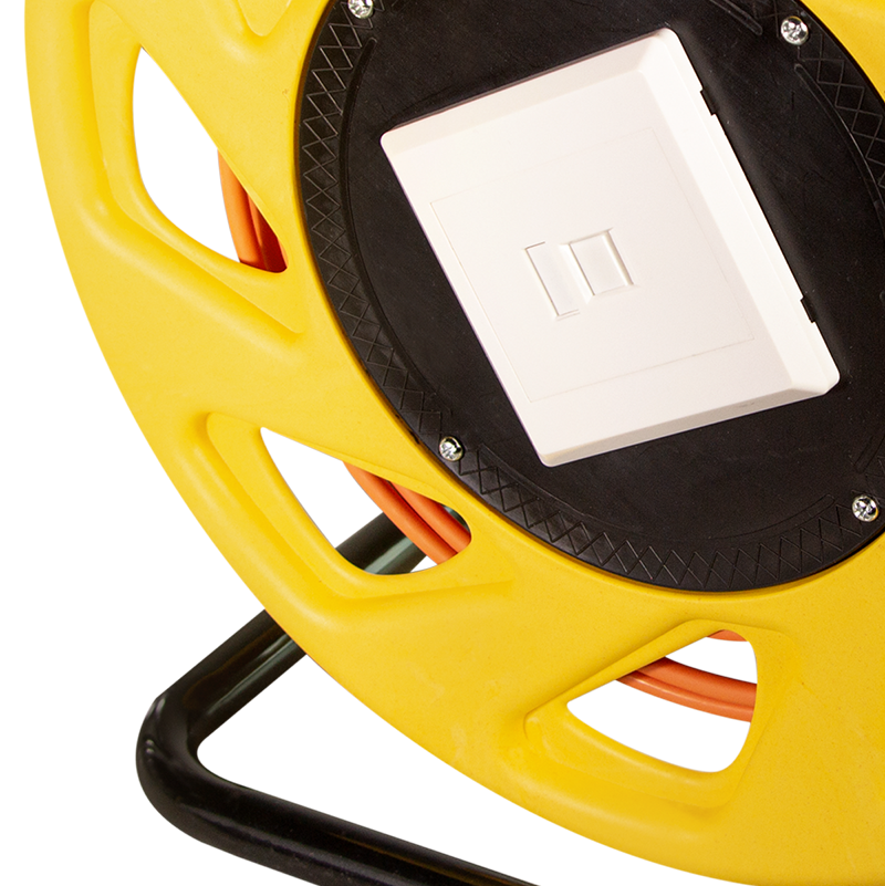 Cavo Patch Cat6A Plug RJ45 S/FTP LSZH con Avvolgicavo 60m Arancione - Logilink ICOC SF6A-600RL