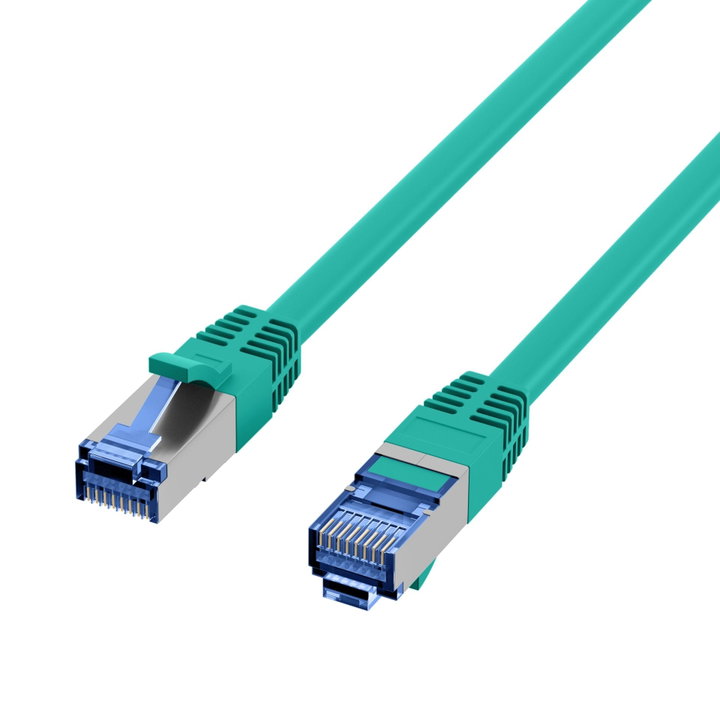 Cavo di Rete Patch Cat6A S/FTP TPE Superflex Verde 0,15m - OEM ICOC SF6A-TPE-001GR