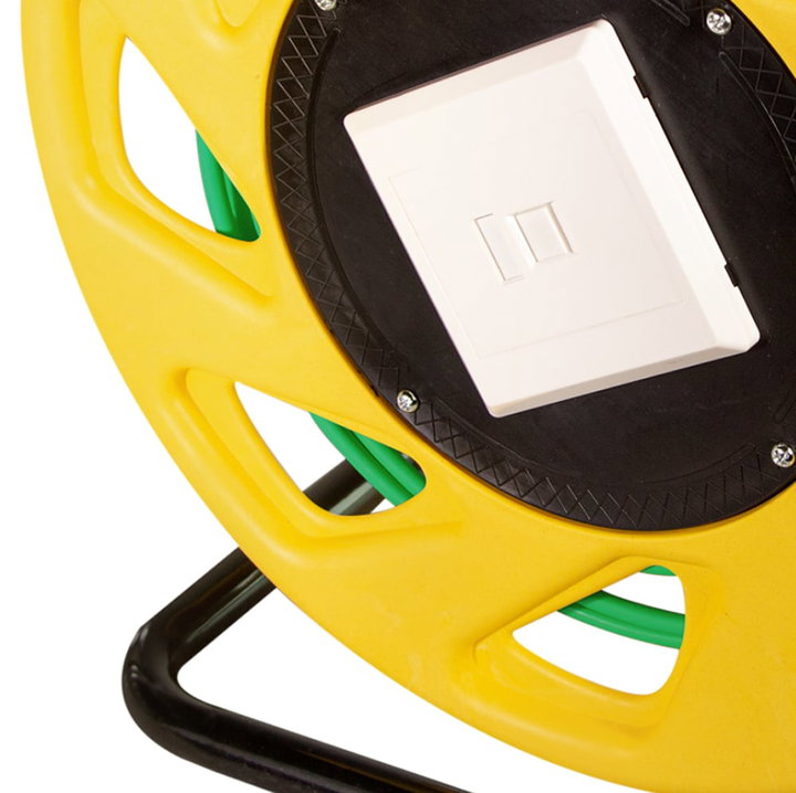 Cavo Patch Cat7 S/FTP PUR con Avvolgicavo 60m Verde - Logilink ICOC SF7-600RLP