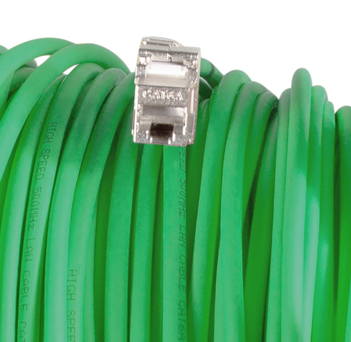 Cavo Patch Cat7 S/FTP PUR con Avvolgicavo 60m Verde - Logilink ICOC SF7-600RLP