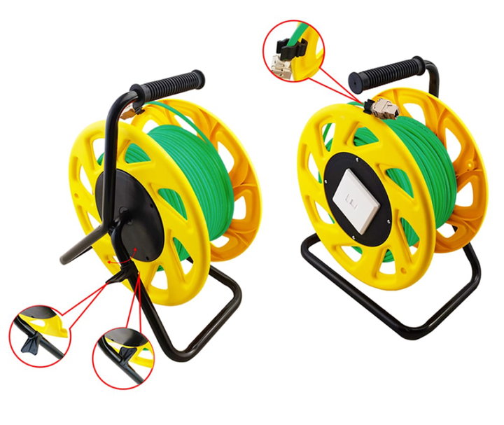 Cavo Patch Cat7 S/FTP PUR con Avvolgicavo 60m Verde - Logilink ICOC SF7-600RLP