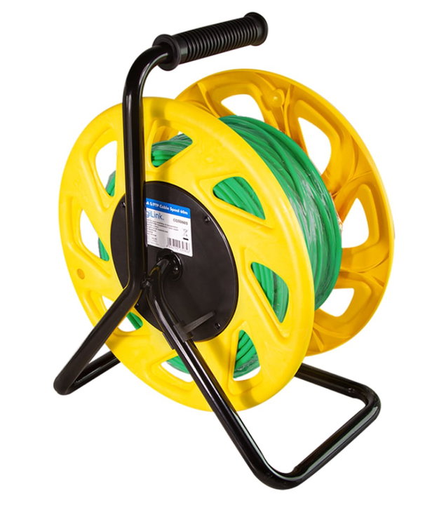 Cavo Patch Cat7 S/FTP PUR con Avvolgicavo 60m Verde - Logilink ICOC SF7-600RLP