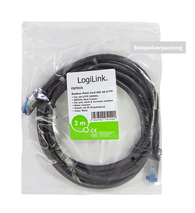 Cavo Patch Esterno Cat6A S/FTP in Rame 20m - Logilink ICOC SFLP6A-200-EXB