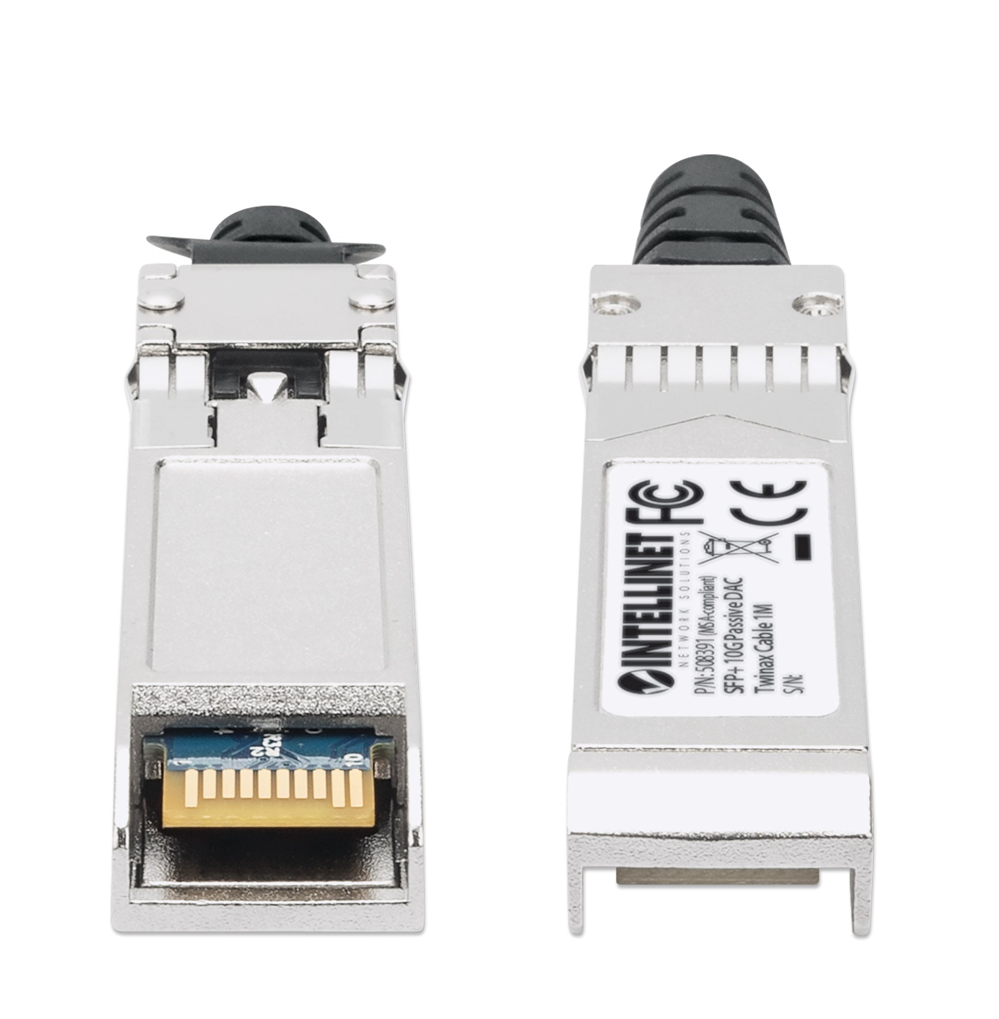 Cavo in Rame Twinax DAC Passivo con Connettori SFP+ 10Gb 1m Nero - Intellinet ICOC SFP-010I