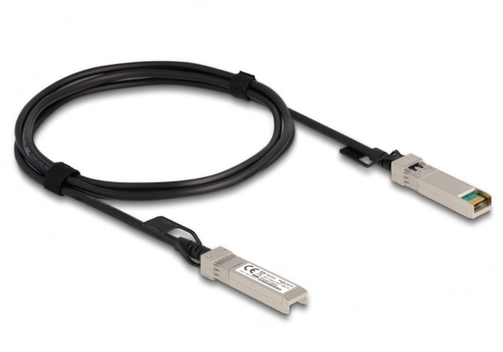 Cavo in Rame Twinax Passivo con Connettori SFP+ 10Gb 1m Nero - Delock ICOC SFP-010P2