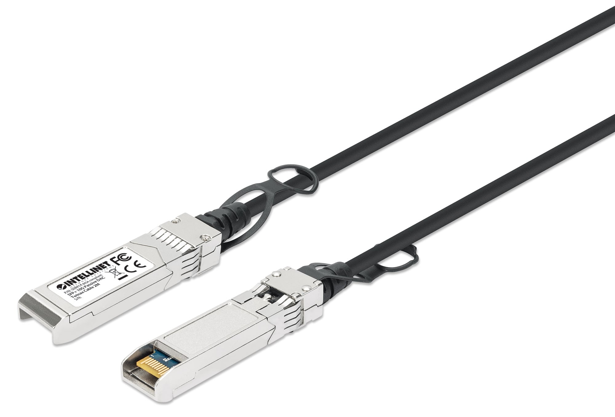 Cavo in Rame Twinax DAC Passivo con Connettori SFP+ 10Gb 2m Nero - Intellinet ICOC SFP-020I