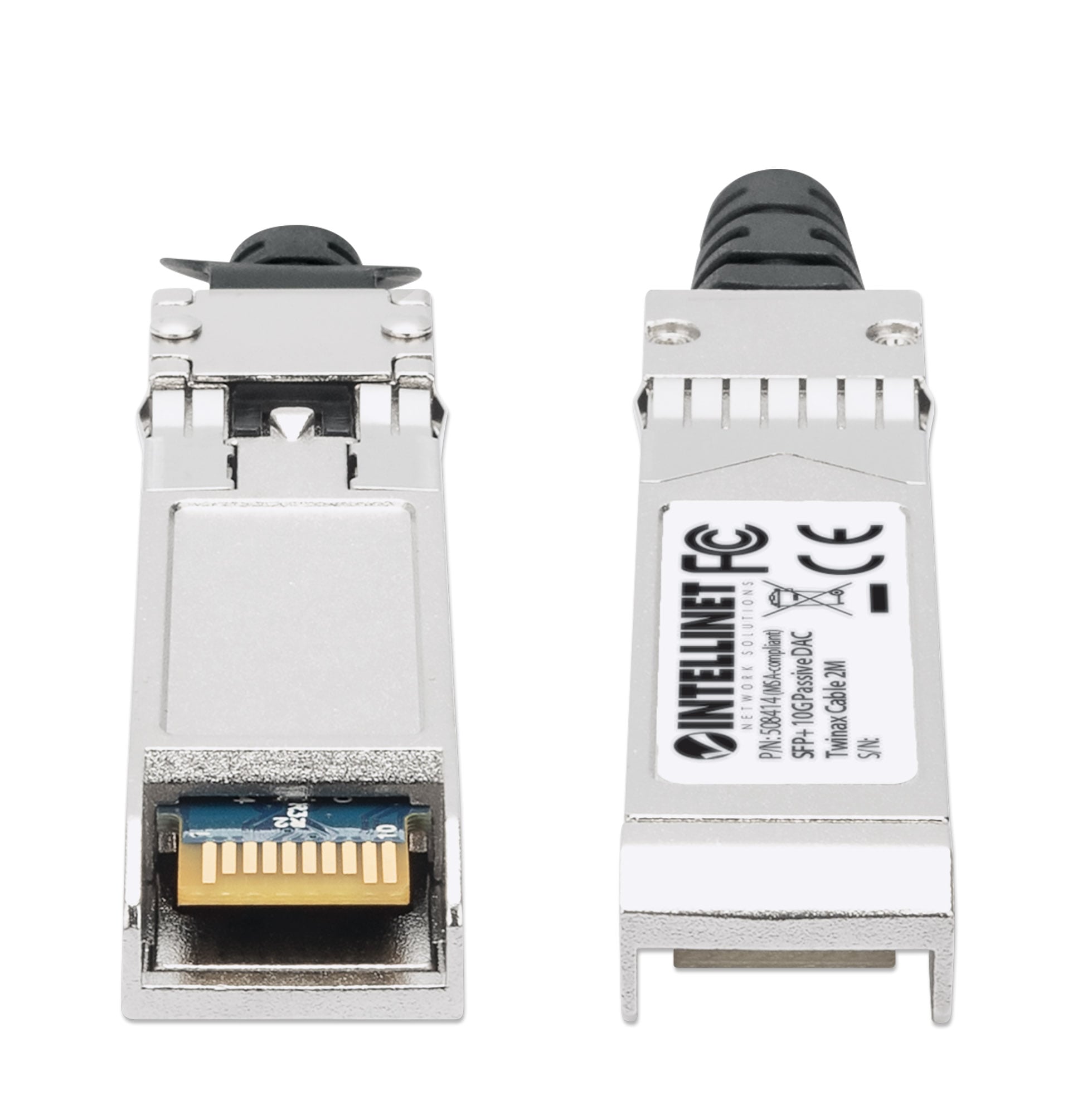 Cavo in Rame Twinax DAC Passivo con Connettori SFP+ 10Gb 2m Nero - Intellinet ICOC SFP-020I