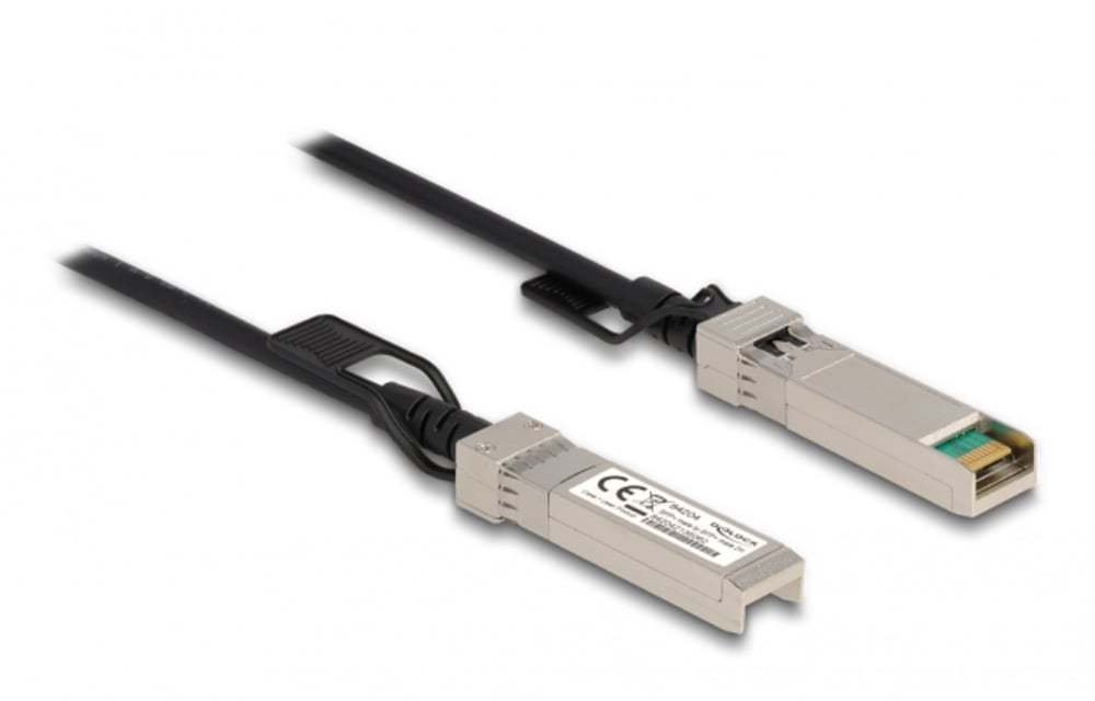 Cavo in Rame Twinax Passivo con Connettori SFP+ 10Gb 2m Nero - Delock ICOC SFP-020P2