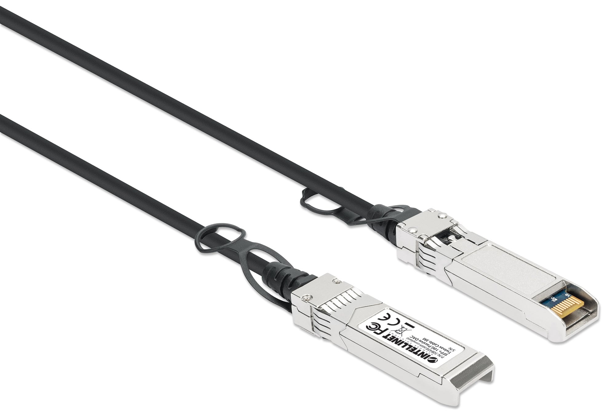 Cavo in Rame Twinax DAC Passivo con Connettori SFP+ 10Gb 3m Nero - Intellinet ICOC SFP-030I