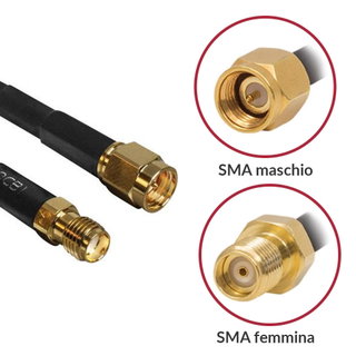 SMA M/F Low-loss SMA Antenna Cable 0,9 m Black - Delock ICOC SMA-MF 009 D