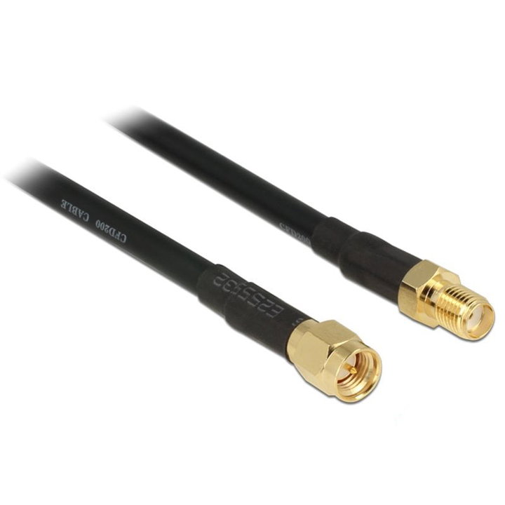 Cavo Antenna SMA M/F a Basse Perdite 7,5m Nero - Delock ICOC SMA-MF075D